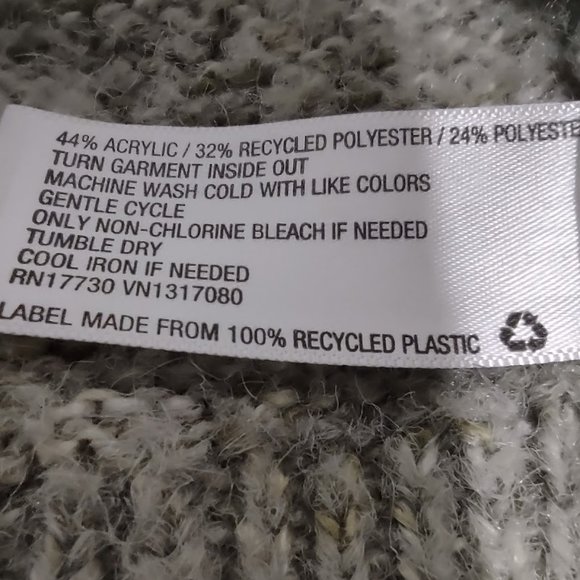 UNIVERSAL THREAD VARIEGATED BROWNS KNIT CARDIGAN CROPPED SWEATER WOMEN'S SIZE L - Picture 8 of 10